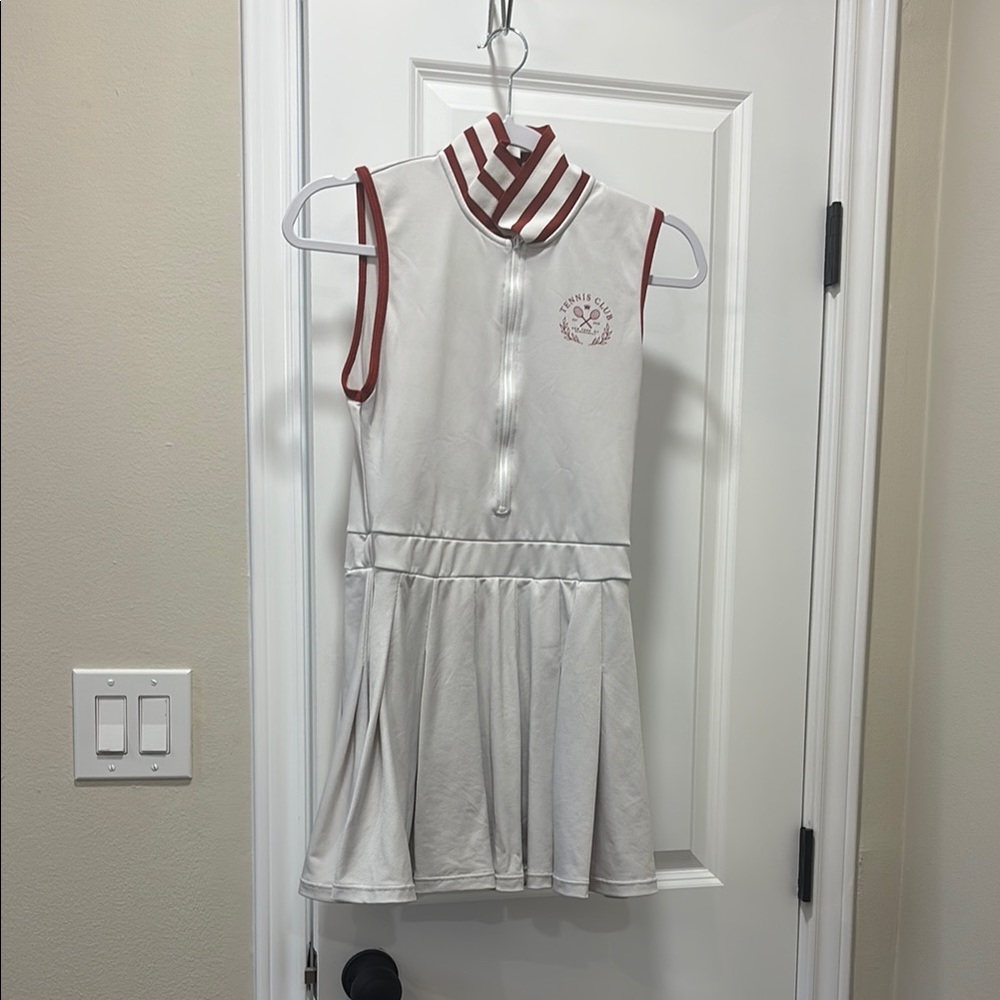 Adidas White and Red Tennis Dress